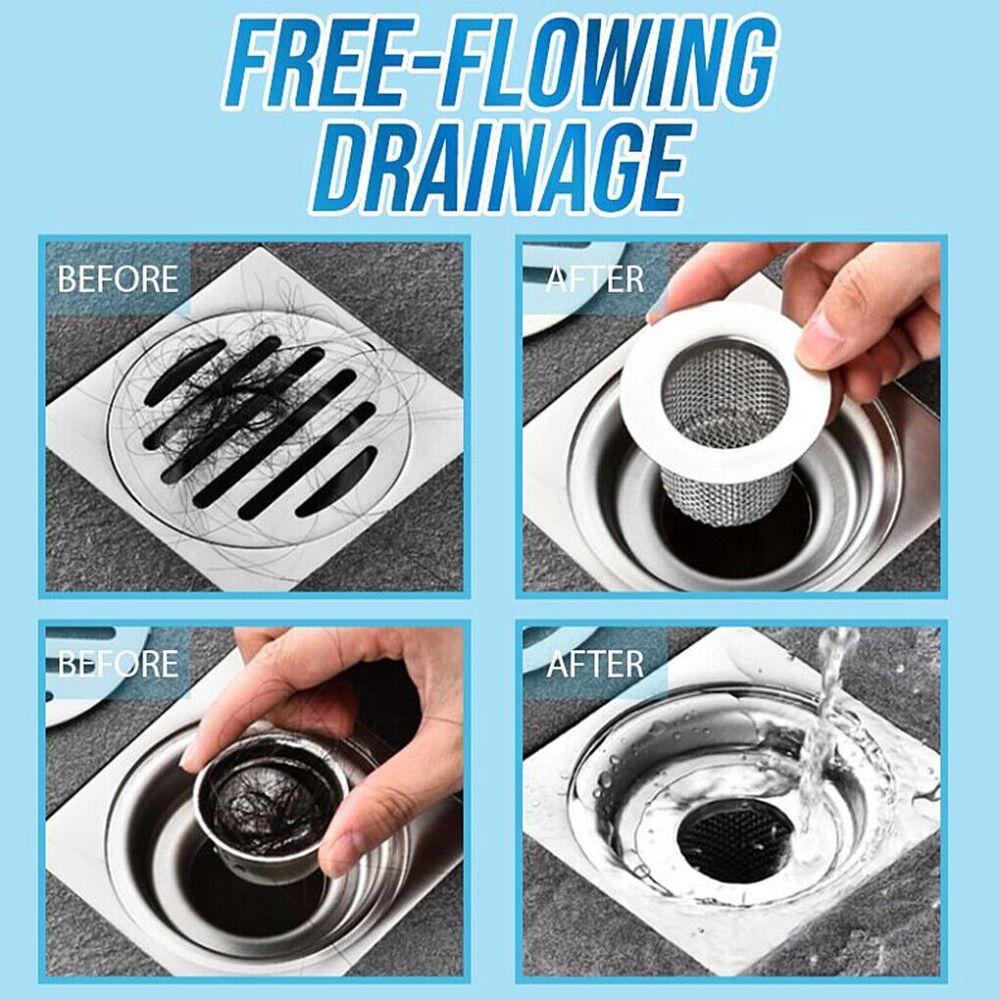 Reusable Bathroom Floor Drain Filter Hair Catcher Strainer Bath Stopper Sink
