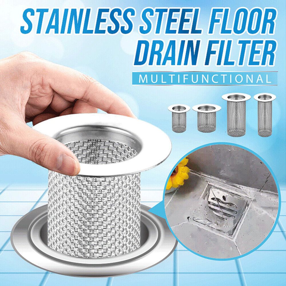 Reusable Bathroom Floor Drain Filter Hair Catcher Strainer Bath Stopper Sink