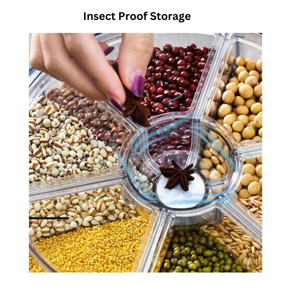 Rotating Grain Dispenser Rice Container Case Cereal Storage Box Kitchen Food