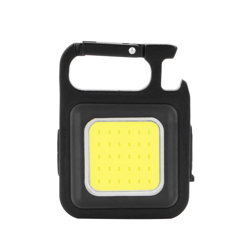 USB Rechargeable Mini Pocket COB LED Work Light Keychain Flashlight Torch Lamp