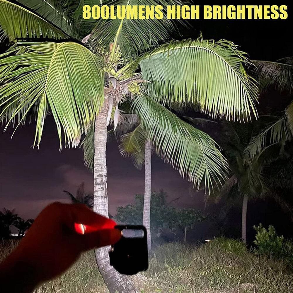 USB Rechargeable Mini Pocket COB LED Work Light Keychain Flashlight Torch Lamp