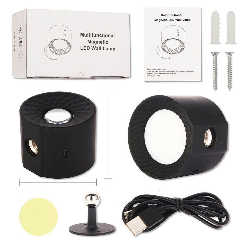 LED Wall Rechargeable Battery Reading Lights Wall Light Sconce Lamp Wall Mounted