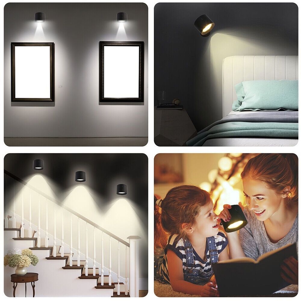 LED Wall Rechargeable Battery Reading Lights Wall Light Sconce Lamp Wall Mounted