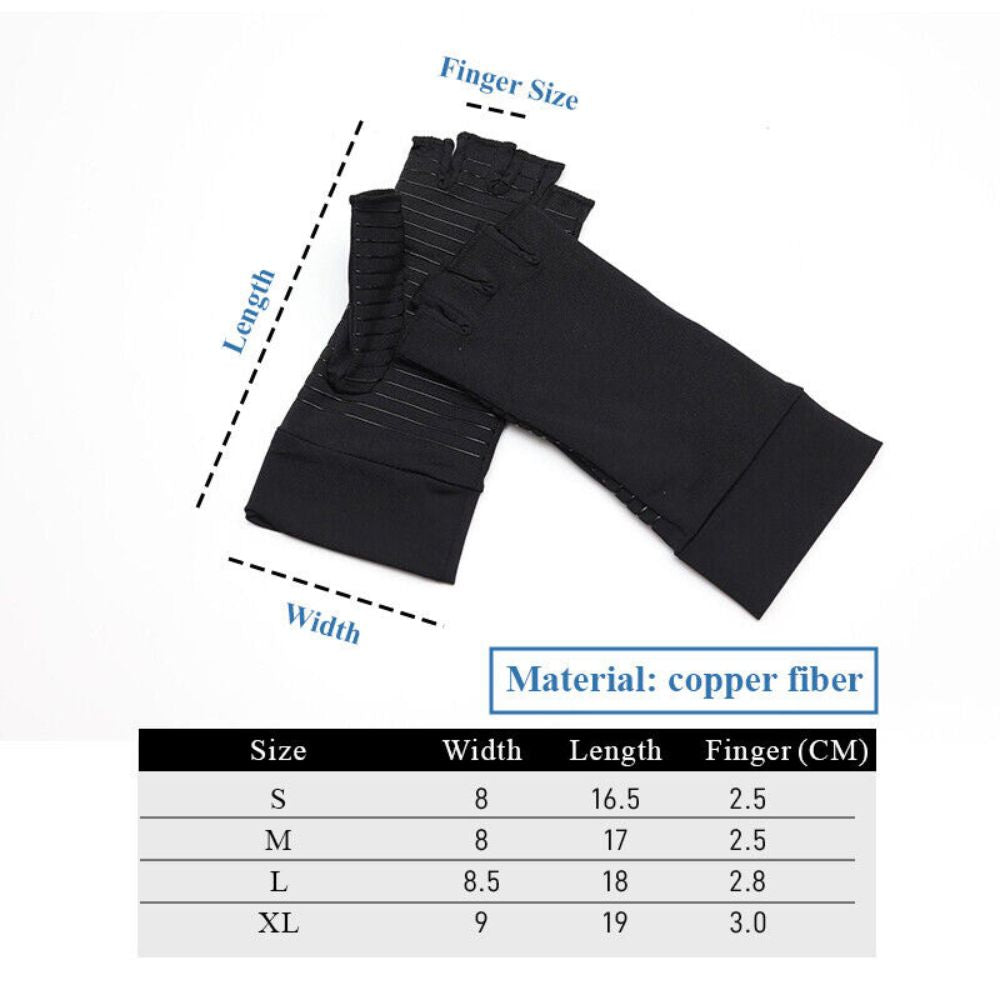 Pain Relief Compression Copper Arthritis Gloves Hand Wrist Brace Finger Support