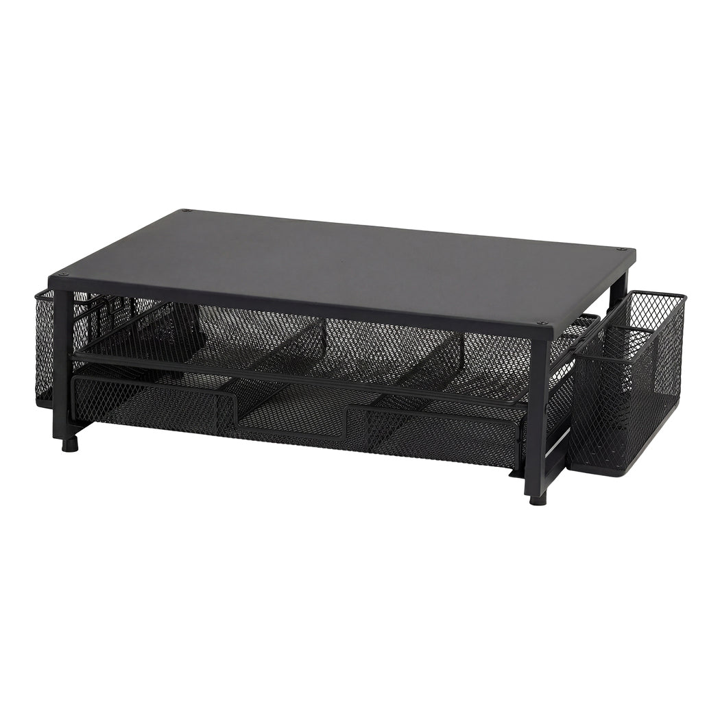 Levede Monitor Stand Riser Metal Computer Desk Organizer Shelf Drawer Pen Holder-2072893559228469248