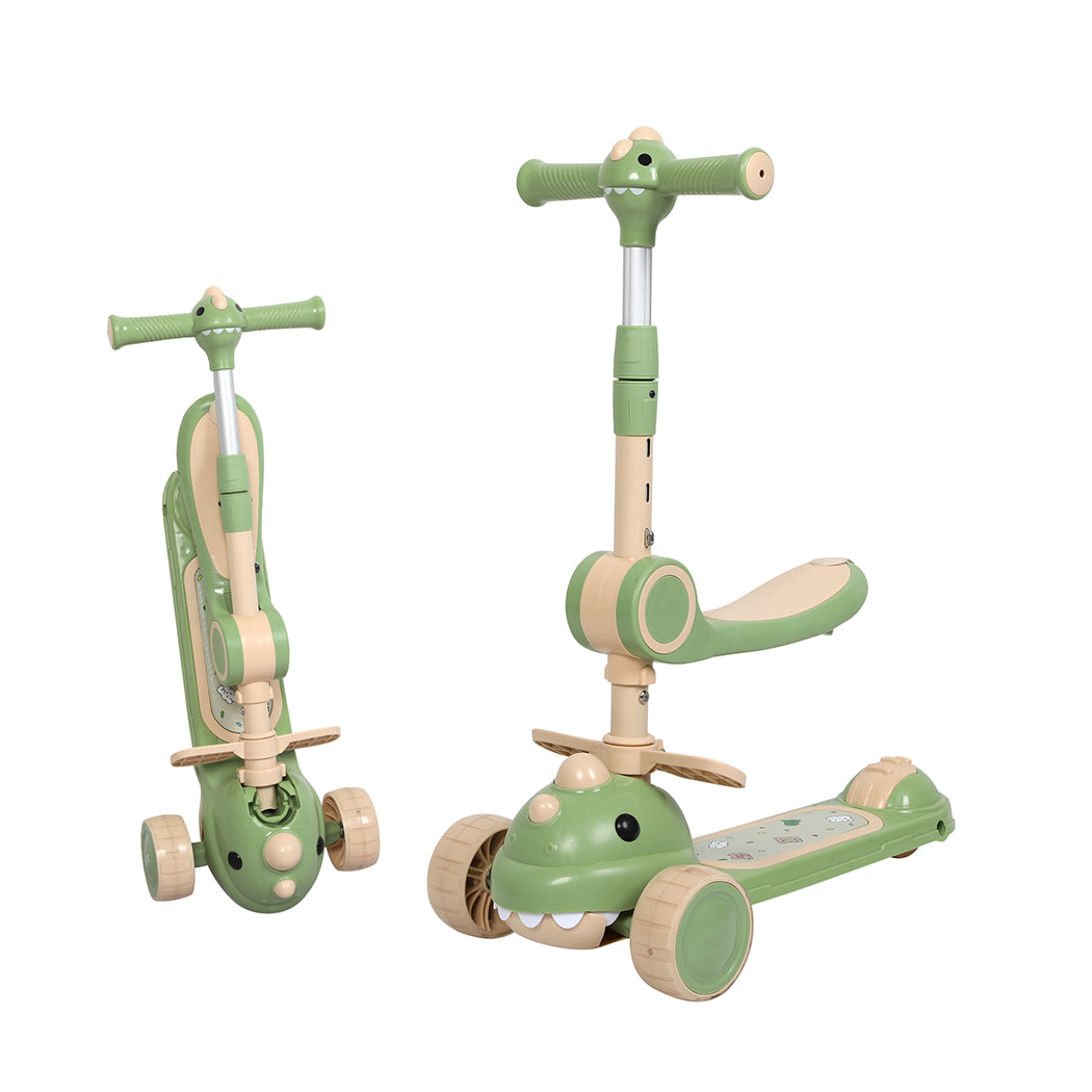 BoPeep Foldable Kids Scooter Flip-able Seat Green-2065254404709289984