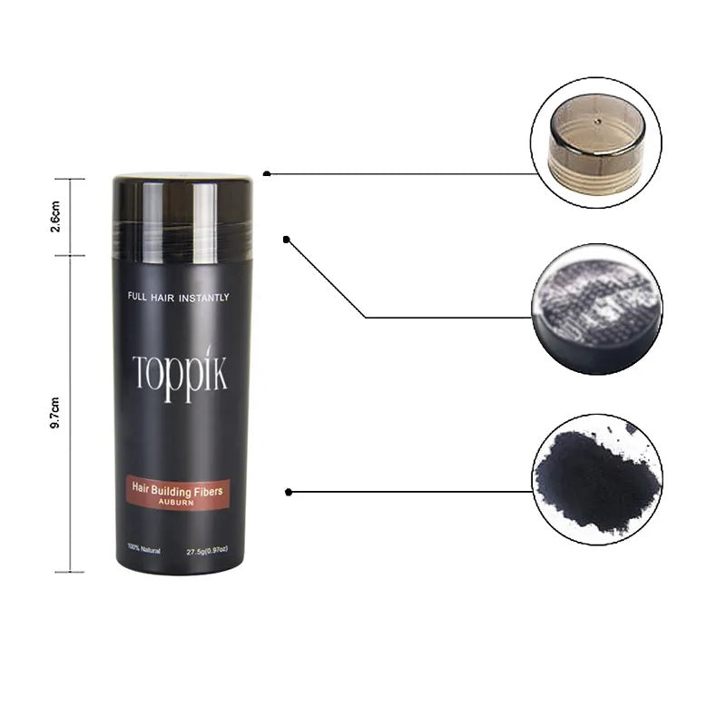 TOPPIK Hair Loss Building Fibers 27.5g Alopecia Keratin Thicker Concealer Fiber