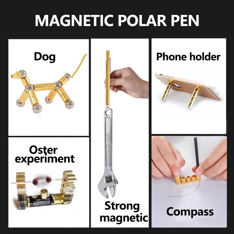Modular Magnetic Magic Fidget Polar Pen Box Set - Neutral Stress Relief