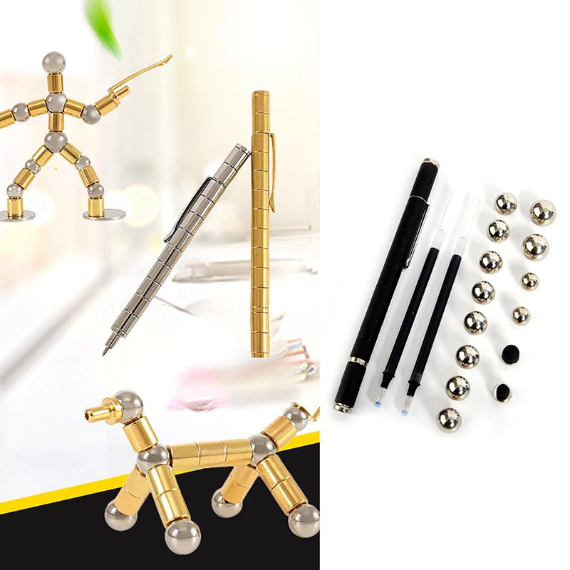 Modular Magnetic Magic Fidget Polar Pen Box Set - Neutral Stress Relief