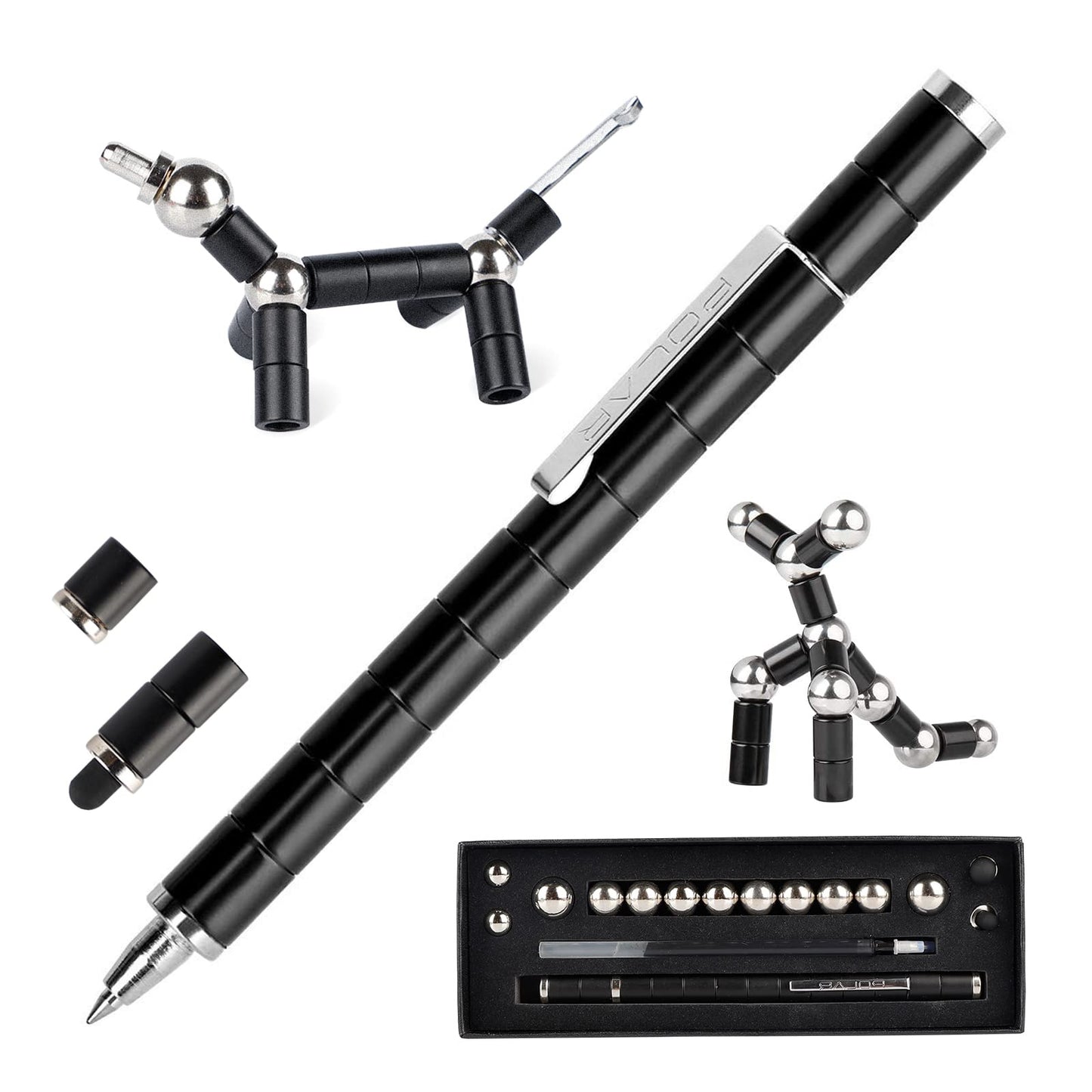 Modular Magnetic Magic Fidget Polar Pen Box Set - Neutral Stress Relief