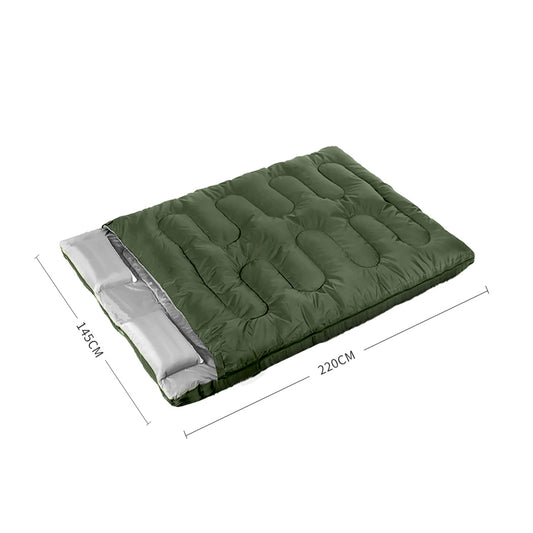Mountview Sleeping Bag Double Bags Outdoor Army Green-2065254373969235970
