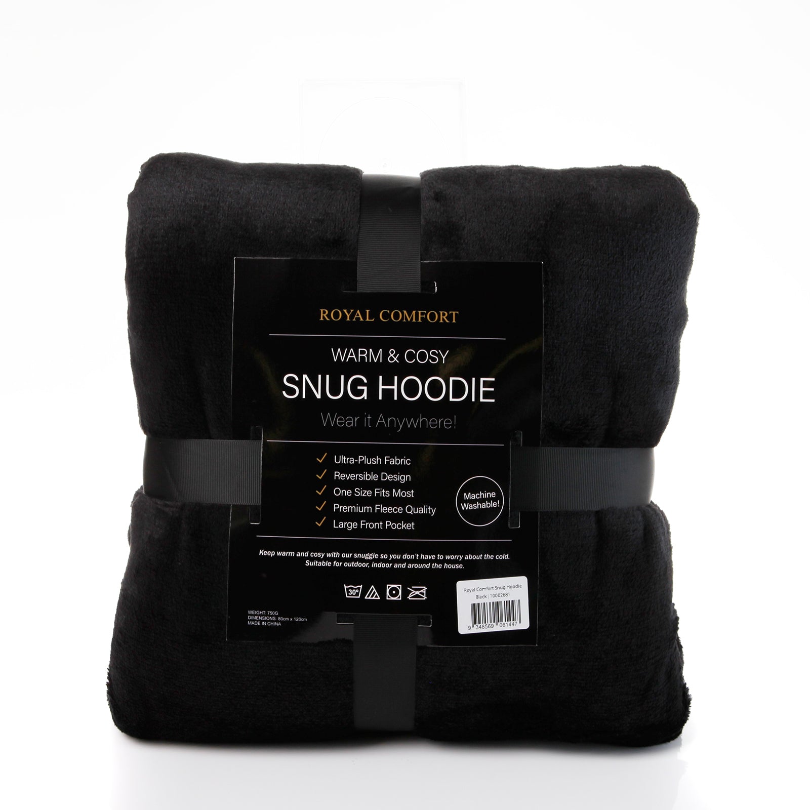 Royal Comfort Snug Hoodie - Black-1951134892918181892