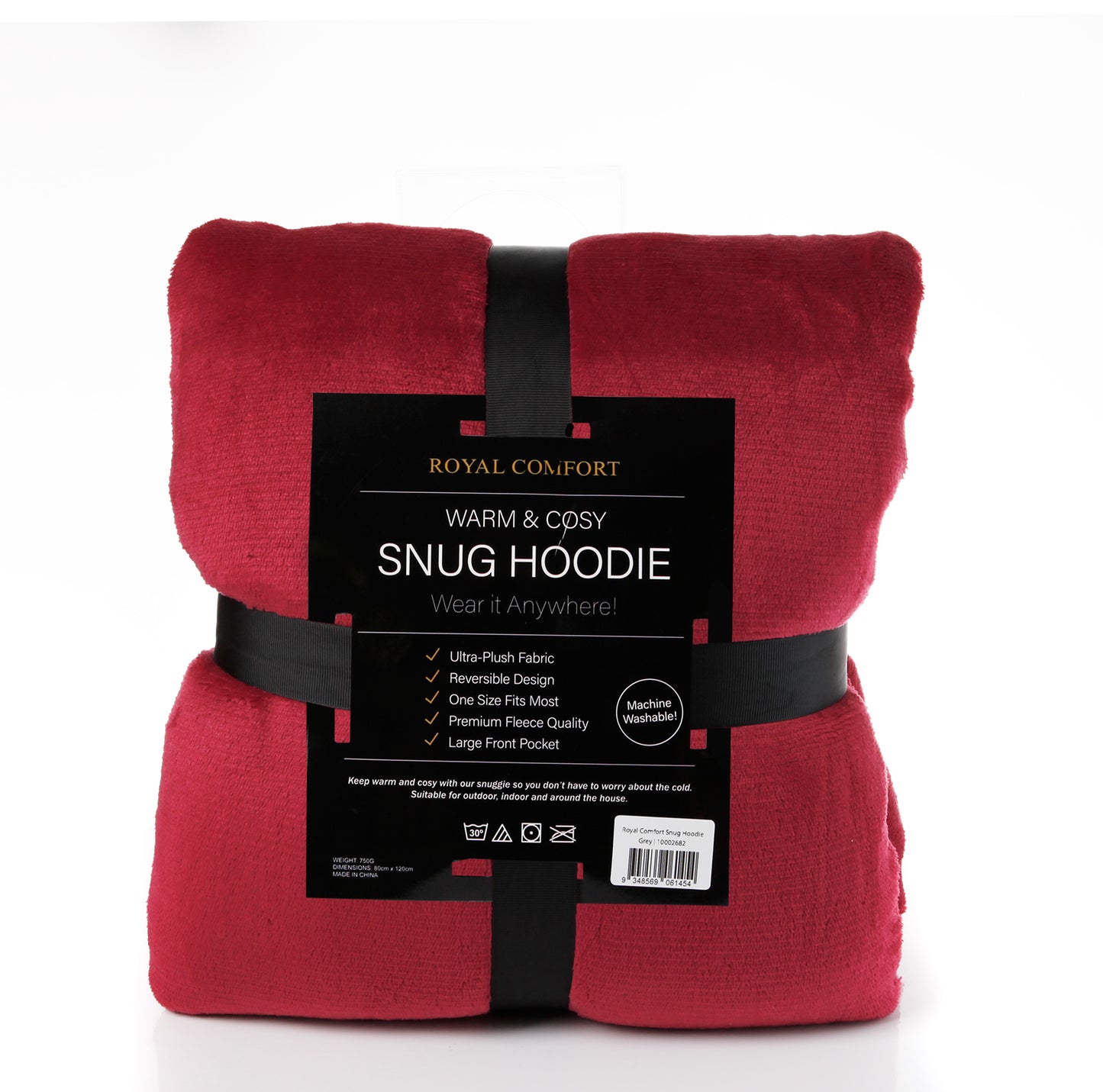 Royal Comfort Snug Hoodie - Red-1951134893551521796