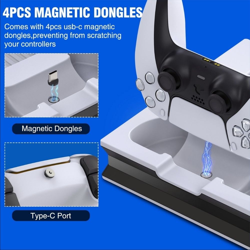 PlayStation PS5 Stand with Cooling Fan & Dual Controller Charging Dock