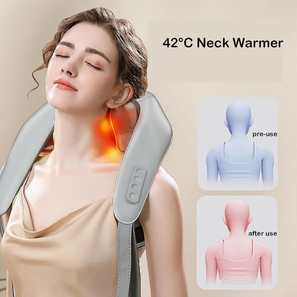 5D Goletsure Neck, Shoulder & Trapezius Massager with Heat For Pain Relief