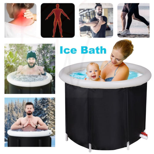 Large Ice Bath Tub PVC Folding Bathtub For Athletes Cold Water Therapy Hot Tub