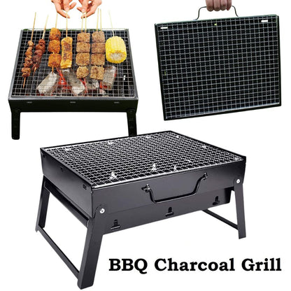 Portable BBQ Grill Charcoal Smoker Barbecue Outdoor Foldable Camping Fire Pit