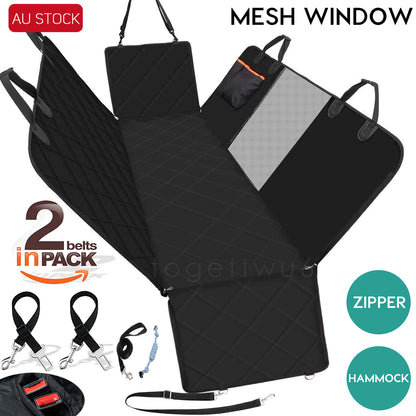 Premium Waterproof Pet Car Seat Cover Hammock - Non-Slip Protector for Dogs and Cats