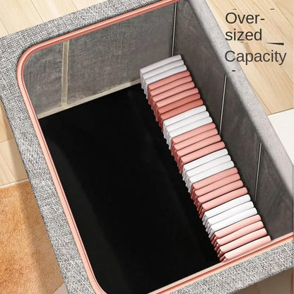 CARLA HOME 3 pack Large Clothes Storage Bins with Lids for Clothing, Bedding, Blankets, Toys (66L capacity - Grey)-2050057507010908163