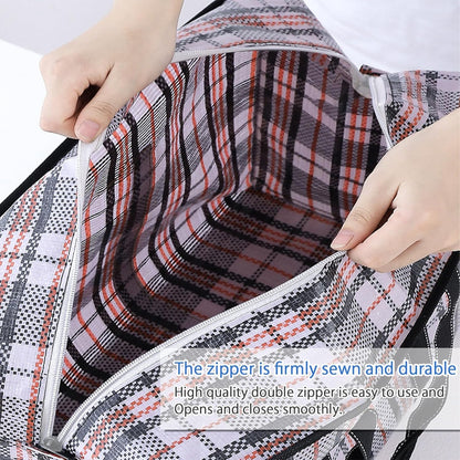 CARLA HOME 6 Pack Large Moving Storage Bags with Zipper & Handles for Clothes, Bedding, Blankets, Dorm & Travel (80x55x25cm)-2050057507983986693
