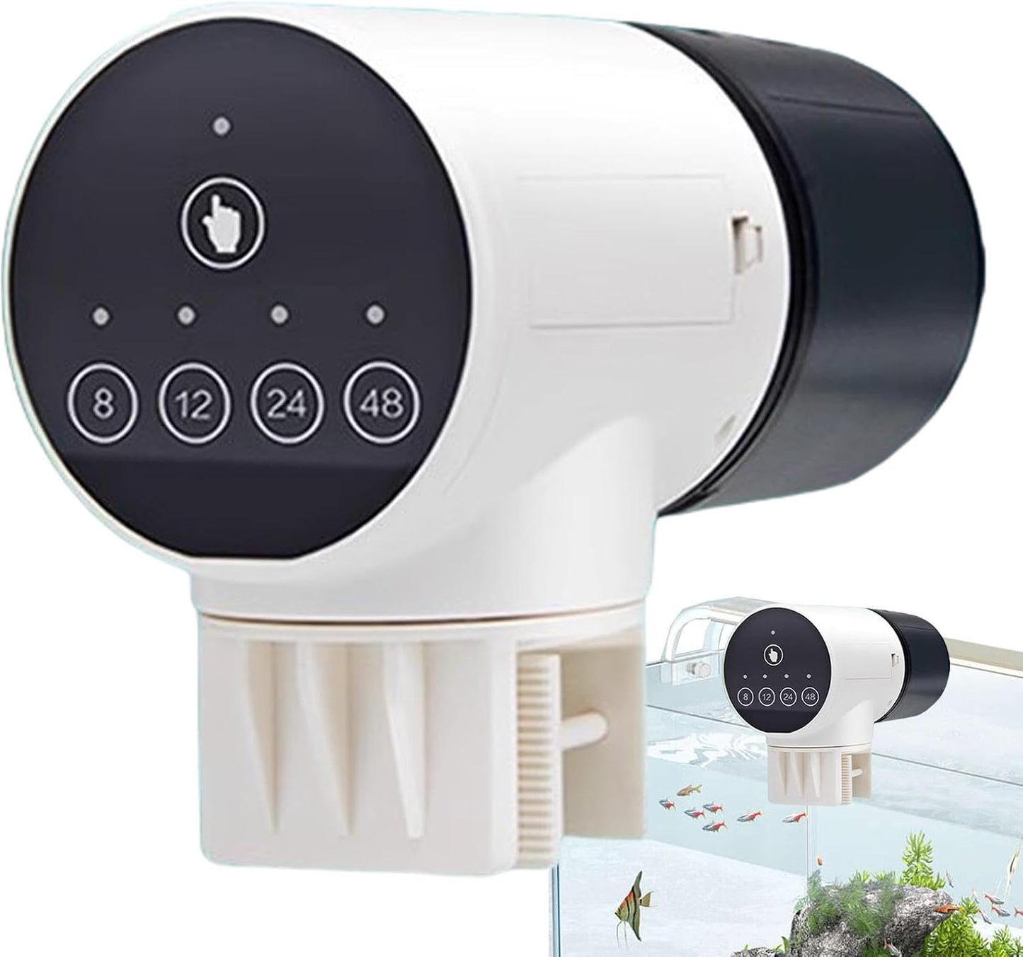 CARLA HOME Automatic Fish Feeder with Timer, Moistureproof Dispenser & Rechargeable Feeding for Aquarium or Tank-2050057508931899392