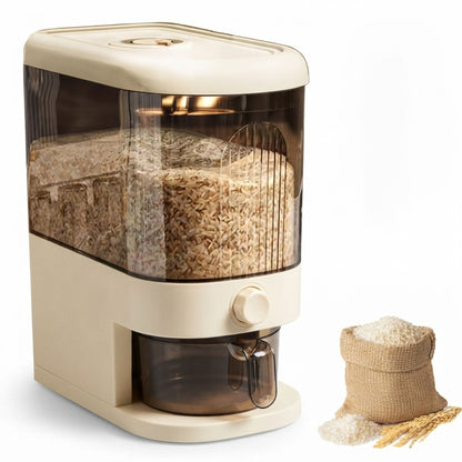 CARLA HOME Rice Dispenser 5kg Large Storage, Press Button Grain Container Kitchen-2094971928354885632
