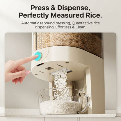 CARLA HOME Rice Dispenser 5kg Large Storage, Press Button Grain Container Kitchen-2094971928354885634