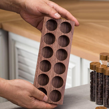CARLA HOME Glass Coffee Bean Storage Tubes, 12 Pack Wooden Stand (60ml 20g)-2094971928858202119