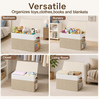 CARLA HOME Large Toy Storage Box with Lid Upgraded Toy Storage Chest Organiser-2094971930133270530