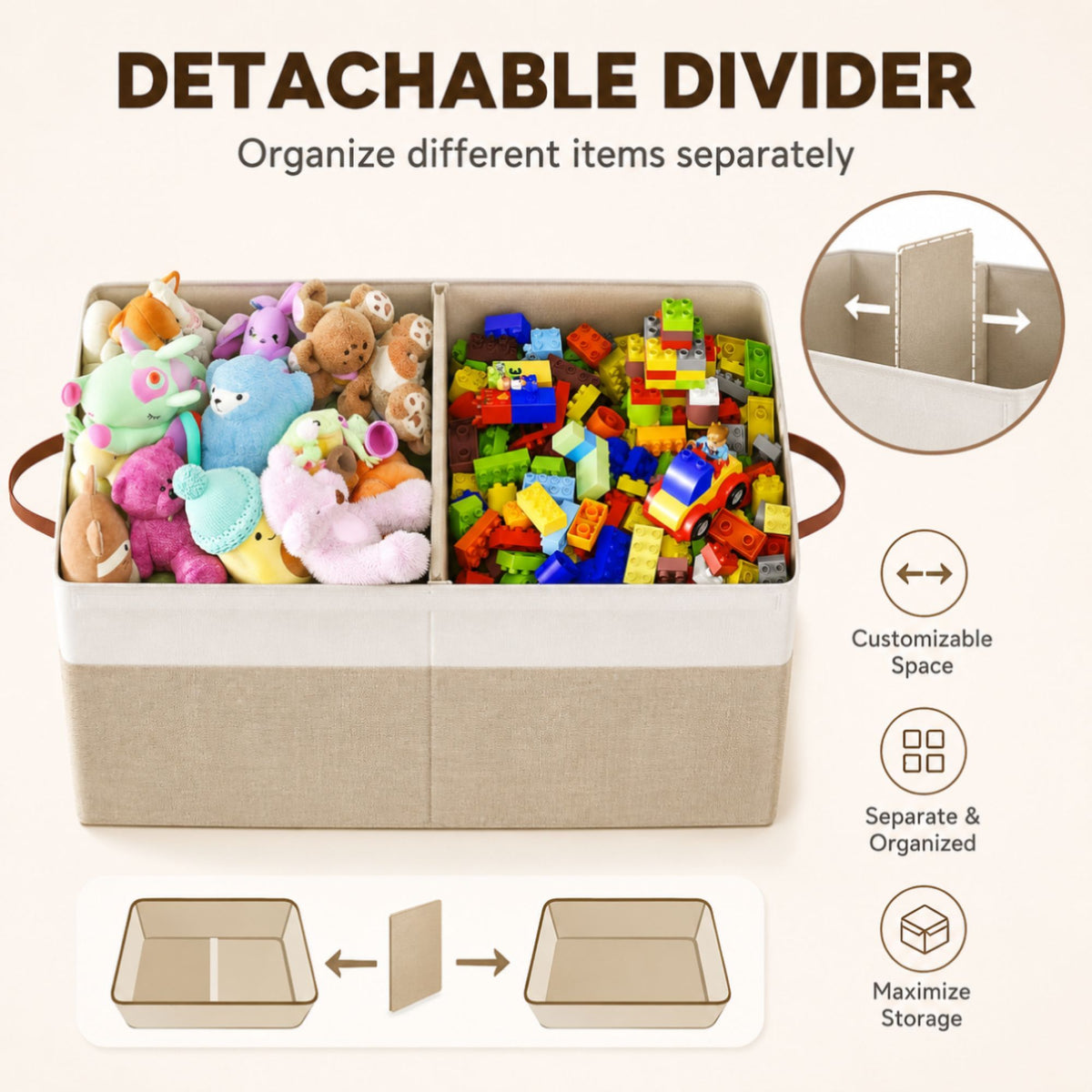 CARLA HOME Large Toy Storage Box with Lid Upgraded Toy Storage Chest Organiser-2094971930133270535