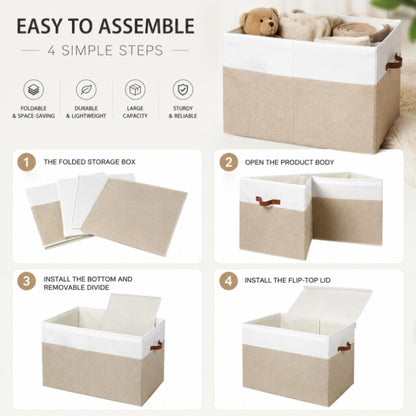 CARLA HOME Large Toy Storage Box with Lid Upgraded Toy Storage Chest Organiser-2094971930133270536