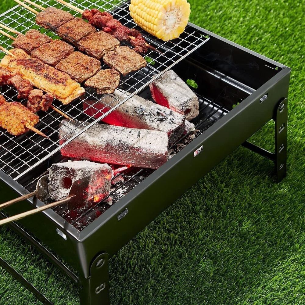 Portable BBQ Grill Charcoal Smoker Barbecue Outdoor Foldable Camping Fire Pit