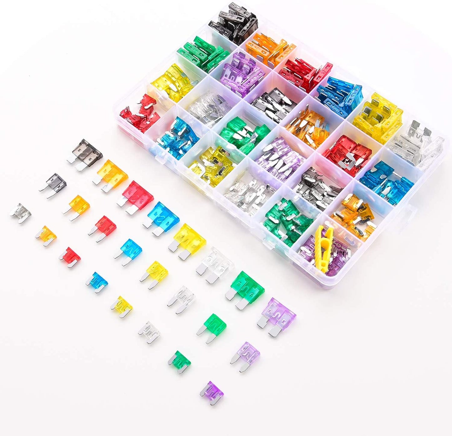 Ultimate 272-Piece Blade Fuse Set - Comprehensive Assortment of Standard, Mini, and Low Profile Automotive Fuses (2A to 35A) for All Your Vehicle Needs