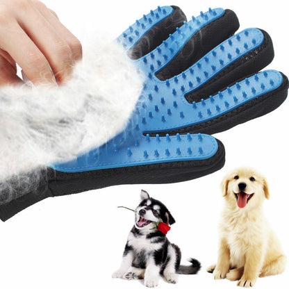 Pet Dog Cat Massage Hair Brush Glove Grooming Fur Remover Cleaning Deshedding (1 Pair)