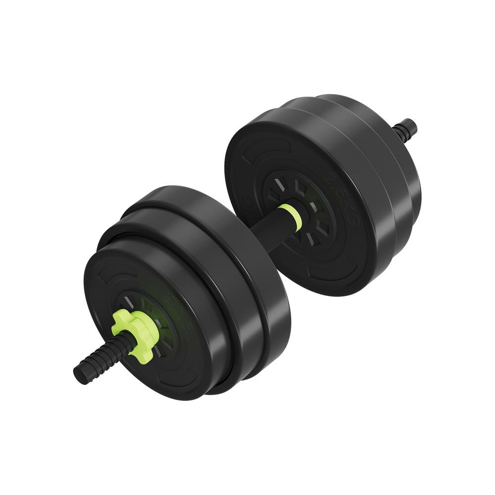 Everfit 25Kg Adjustable Dumbbell and Kettlebell Weight Set with Barbell Plates for Home Gym