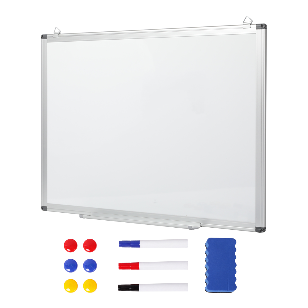 Levede Magnetic Whiteboard Smooth Dry Erase Board with 3 Pens for Office White-2100035036479885320