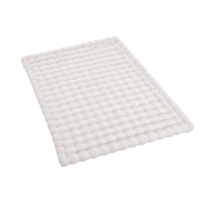 DreamZ Throw Blanket Fluffy Bubble Sofa Blanket Washable 130x150cm White-2109799587588542473