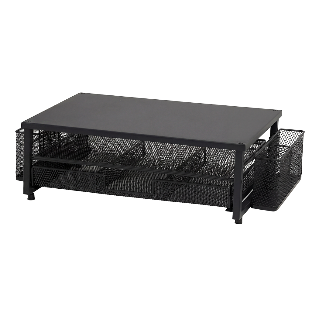 Levede Monitor Stand Riser Metal Computer Desk Organizer Shelf Drawer Pen Holder-2072893559228469256