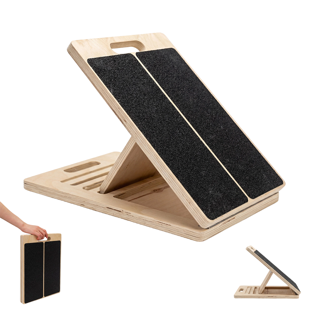 Centra Adjustable Wooden Slant Board Professional Incline Calf Stretcher Workout-2050059021062377480