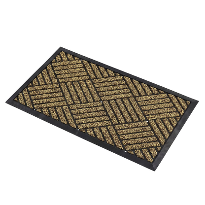 Marlow Front Door Mat 43x73cm Heavy Duty Non Slip Grass Scrape Garden Brown-2109799593108246537