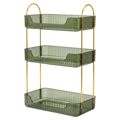 Ilus Makeup Organiser Vanity Countertop Shelf Cosmetic Holder Storage Green-2065254302045310984
