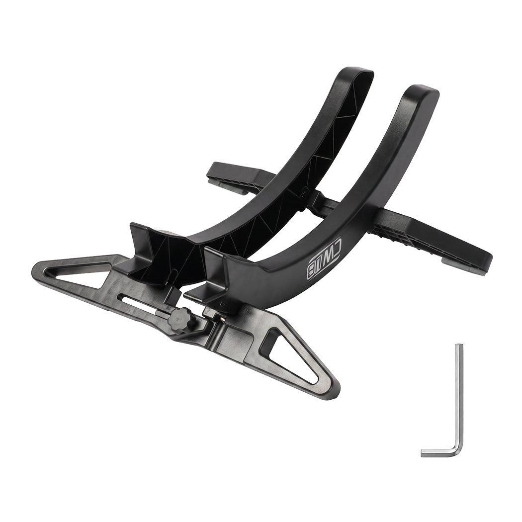 Monvelo Bike Stand Wide ABS Wheel Holder for Garage Indoor Floor Storage Black-2100035001121902600