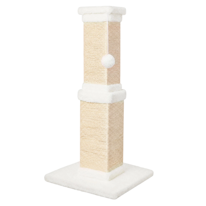 PaWz Cat Scratching Post 83cm Tall Sisal with Stable Base for Large Adults White-2109799598980272137