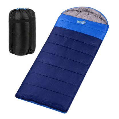 Mountview Sleeping Bag Extra Wide 230x100cm 3 Season Waterproof Hiking Blue-2100035033090887688