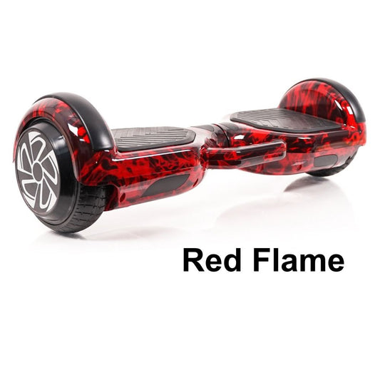 6.5inch Wheel Electric Self Balancing Hoverboard with LED Lights & Bluetooth Speakers -  Red Flame