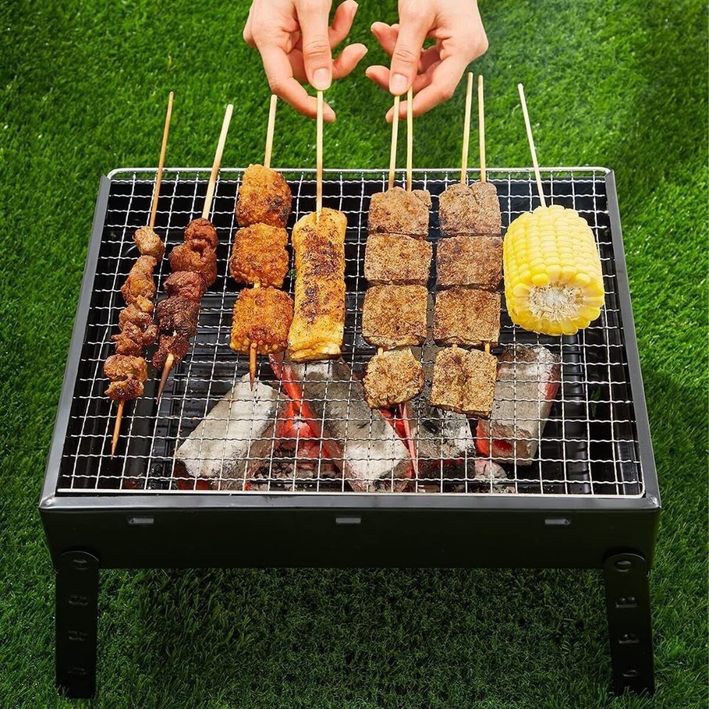 Portable BBQ Grill Charcoal Smoker Barbecue Outdoor Foldable Camping Fire Pit