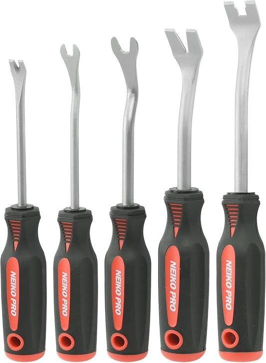 20596B 5-Piece Auto Trim Panel and Upholstery Removal Tool Set with Ergonomic Soft Grip Handles