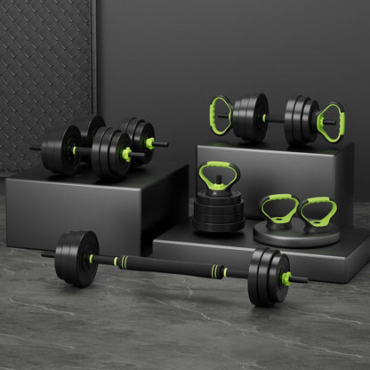 Everfit 25Kg Adjustable Dumbbell and Kettlebell Weight Set with Barbell Plates for Home Gym