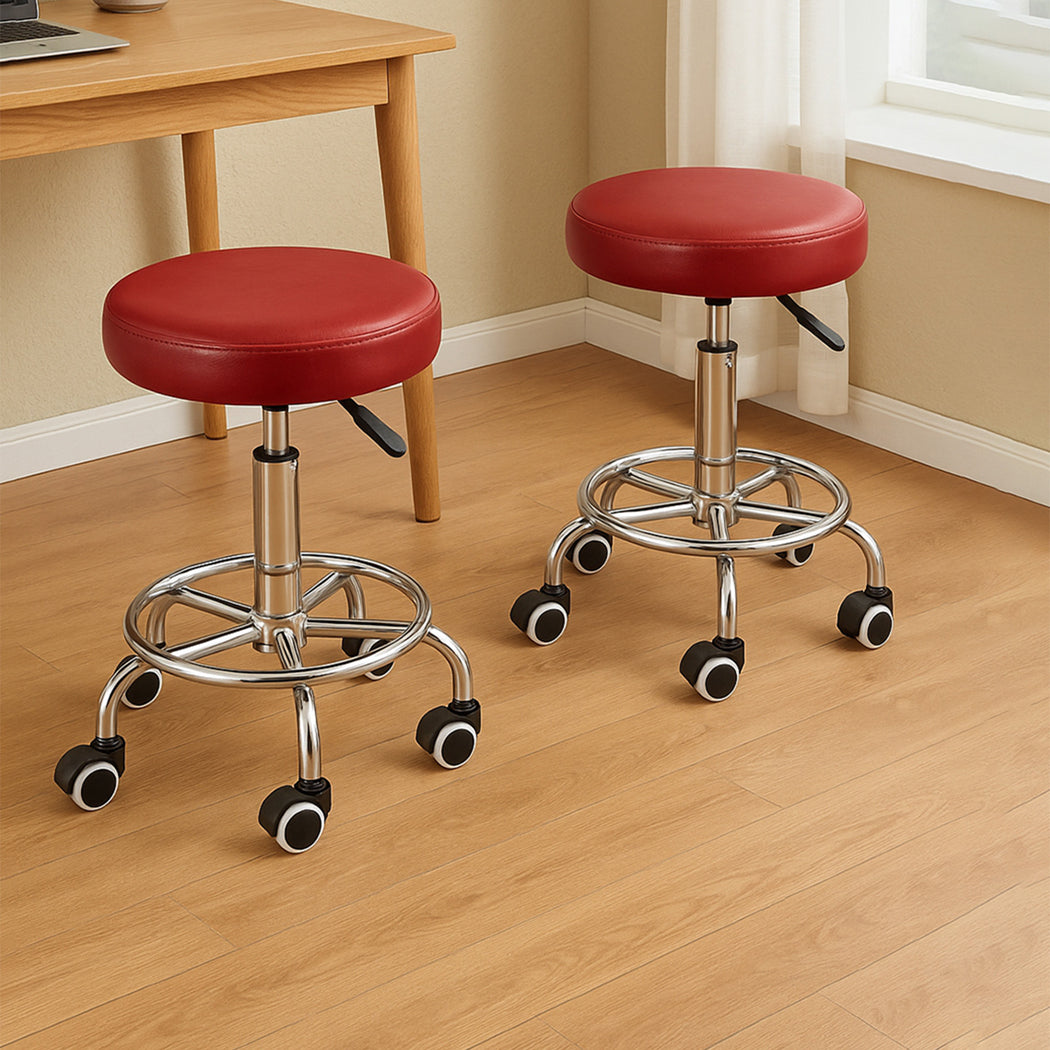 Levede 2x Salon Stool Swivel Barber Stools-2029387212935794695