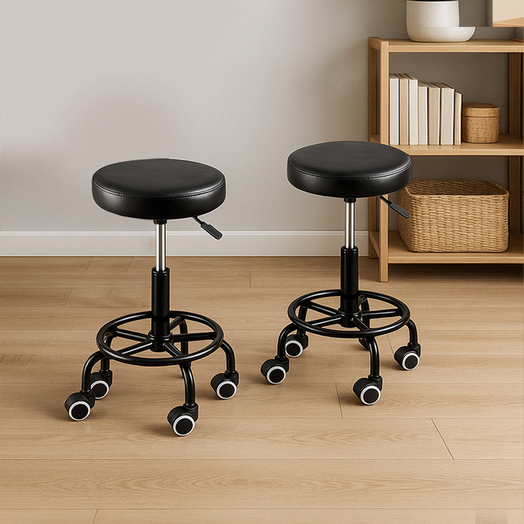 Levede 2x Salon Stool Swivel Bar Stools-2018816816809381895